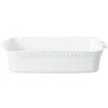 Pearl Collection Rectangle Baker 15" in White