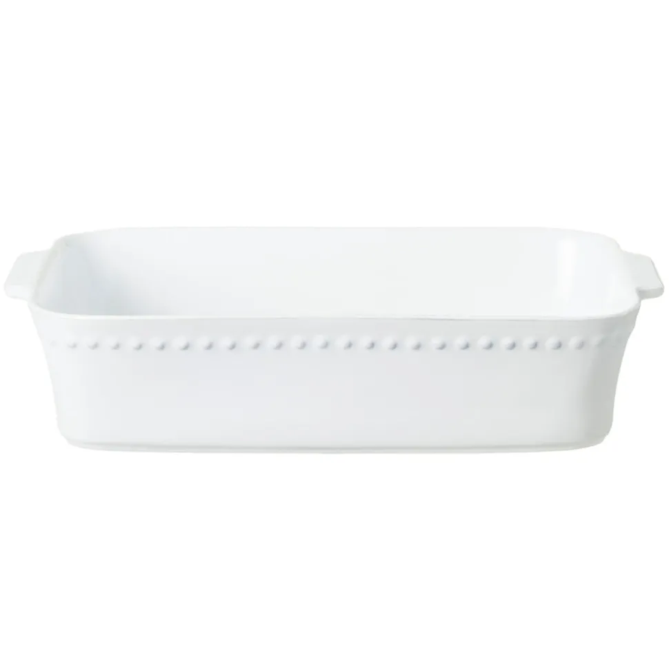 Pearl Collection Rectangle Baker 15" in White