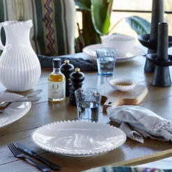 Pearl Collection Salad Plates in White, Set of 6