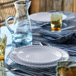 Pearl Collection Salad Plates in White, Set of 6