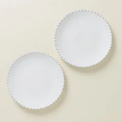 Pearl Collection Salad Plates in White, Set of 6