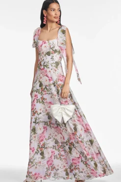 Pearl Gown in Petit Periwinkle & Petals