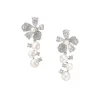 Pearl Snow Rose Earrings