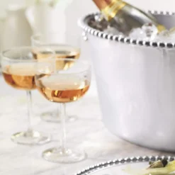 Pearled Medium Ice Bucket