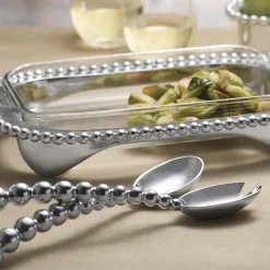 Pearled Oblong Casserole Caddy with 3-Quart Pyrex