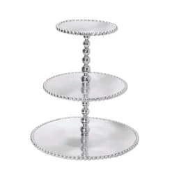 Pearled 3-Tiered Cupcake Server