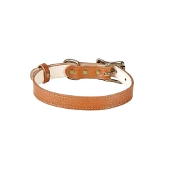 Pebble Grain Leather Dog Collar