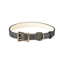 Pebble Grain Leather Dog Collar