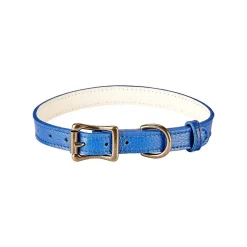 Pebble Grain Leather Dog Collar