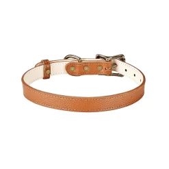 Pebble Grain Leather Dog Collar