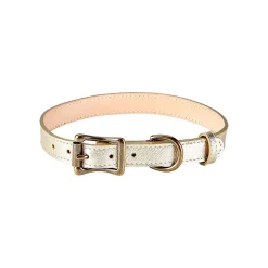 Pebble Grain Leather Dog Collar