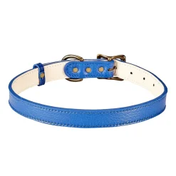 Pebble Grain Leather Dog Collar