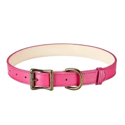 Pebble Grain Leather Dog Collar