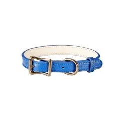 Pebble Grain Leather Dog Collar