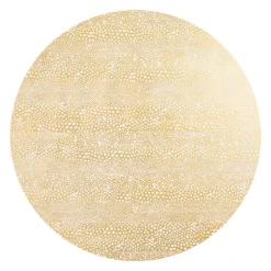 Pebble Round Lacquer Placemat in Gold