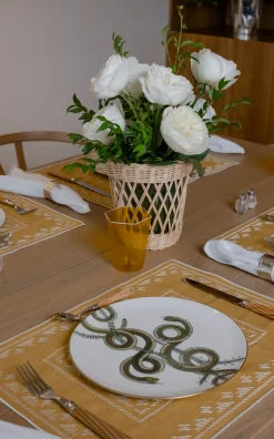 Pedralbes Placemats in Marigold, Set of 4