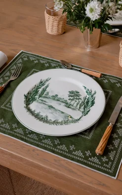 Pedralbes Placemats in Olive, Set of 4
