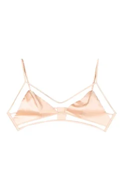 Peep Show Longline Bra in Blush