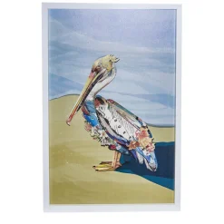 Pelican Paper Collage Wall Art