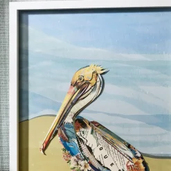 Pelican Paper Collage Wall Art