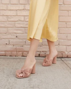 Penny Pleated Bow Heel in Beauty