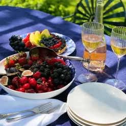 Peony Blue Wide Serving Bowl