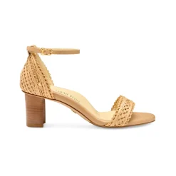 Perfect Block Sandal 60 in Almond Raffia