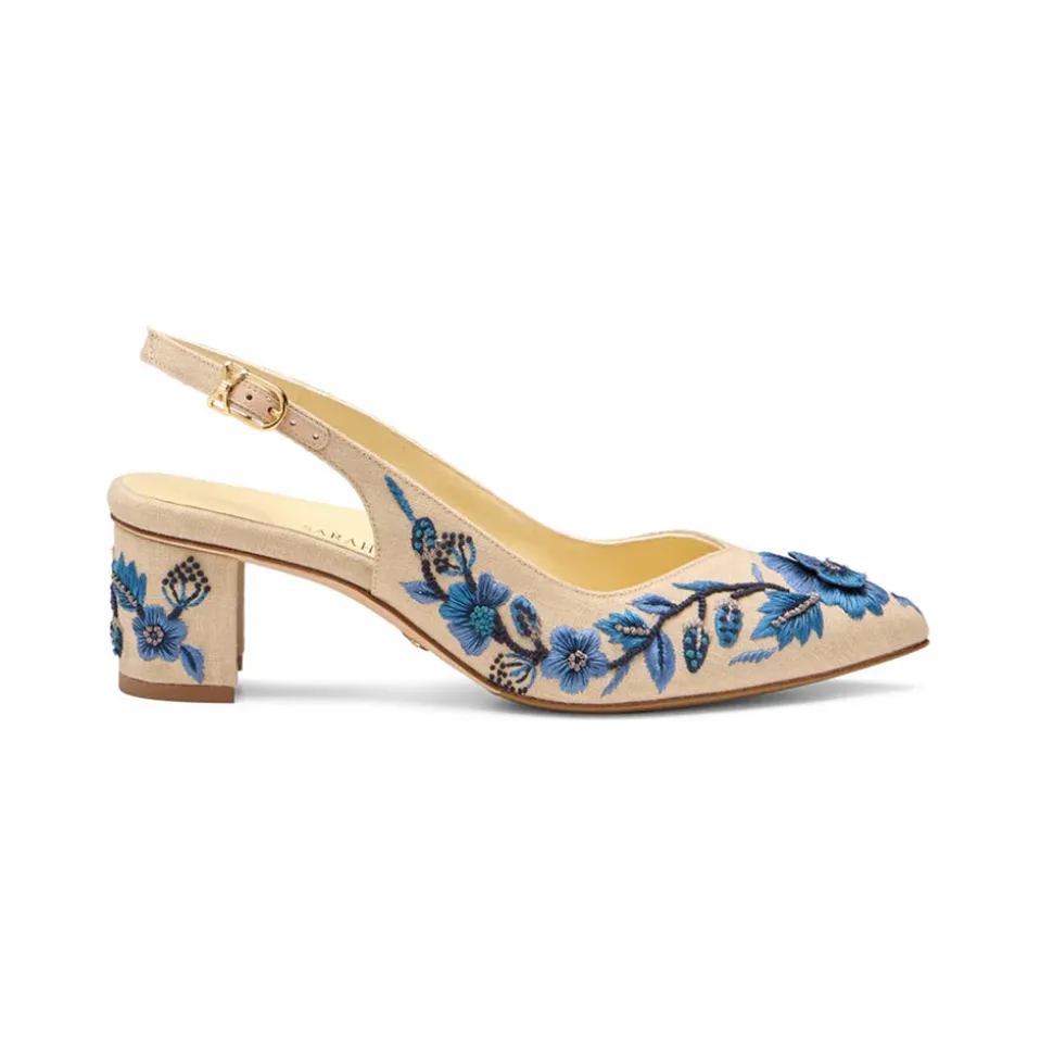 Perfect Emma Sling 50 in Navy Floral Linen