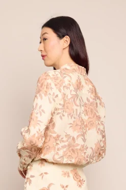 Perfect Shirt in Farfella Border Egret