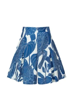 Perla Short in Canario Blue Print