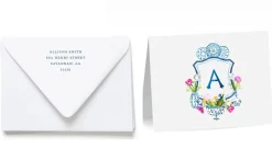 Personalized Crest Stationery Set