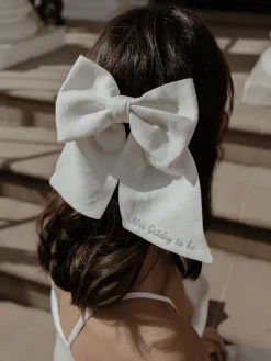 Personalized Marie Linen Bow