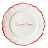 Personalized Quote Dessert Scalloped Plate, Set of 6