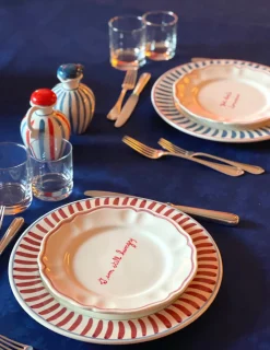 Personalized Quote Dessert Scalloped Plate, Set of 6