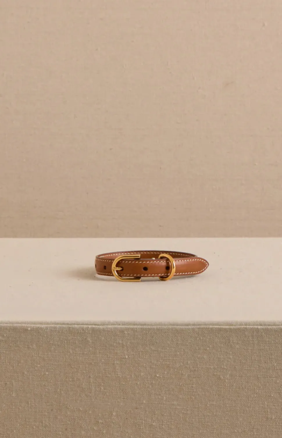 Pet Collar 15 in Vacchetta Luggage