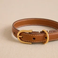 Pet Collar 15 in Vacchetta Luggage