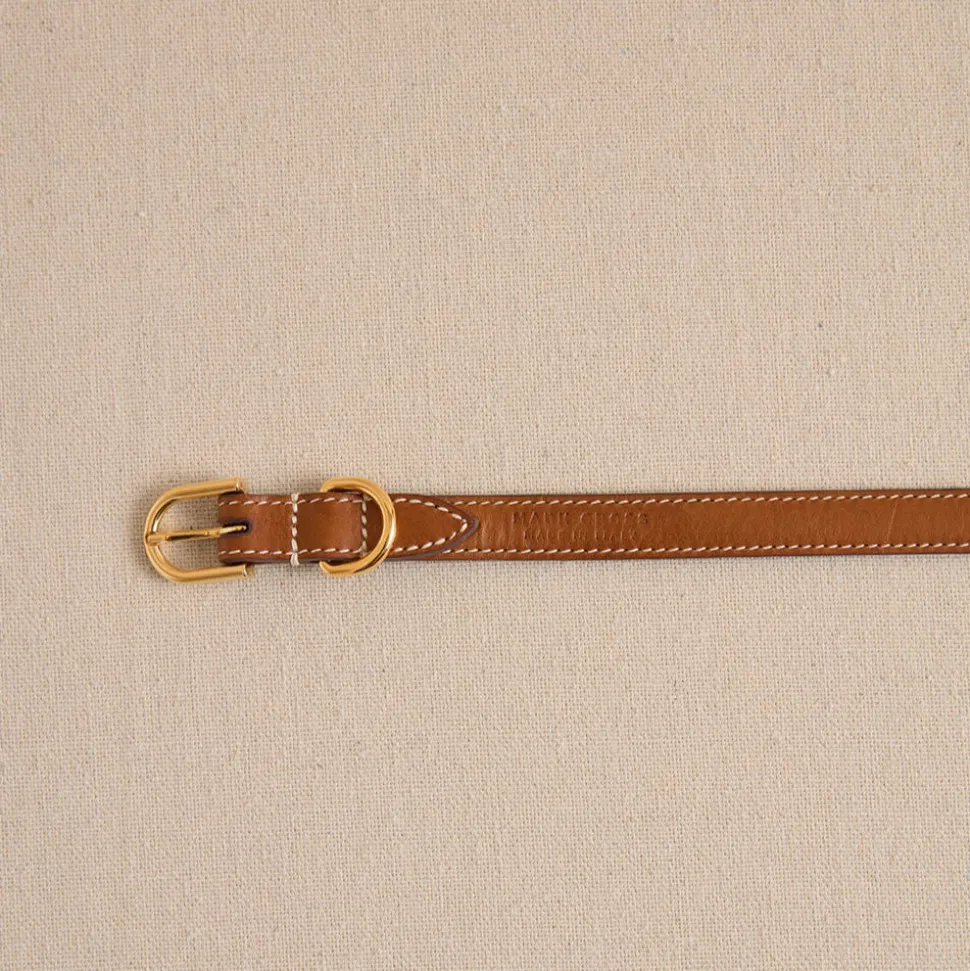 Pet Collar 15 in Vacchetta Luggage