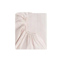 Petal Scallops Crib Sheet in Pink