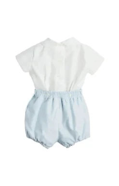 Peter Pan Collar Two Piece Set in Pale Blue