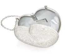 Petit Coeur L'amour Clutch in Silver