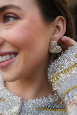 Petite Embellished Cœur Studs