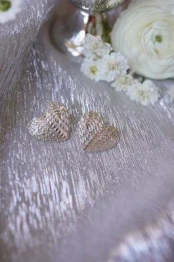 Petite Embellished Cœur Studs