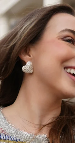 Petite Embellished Cœur Studs