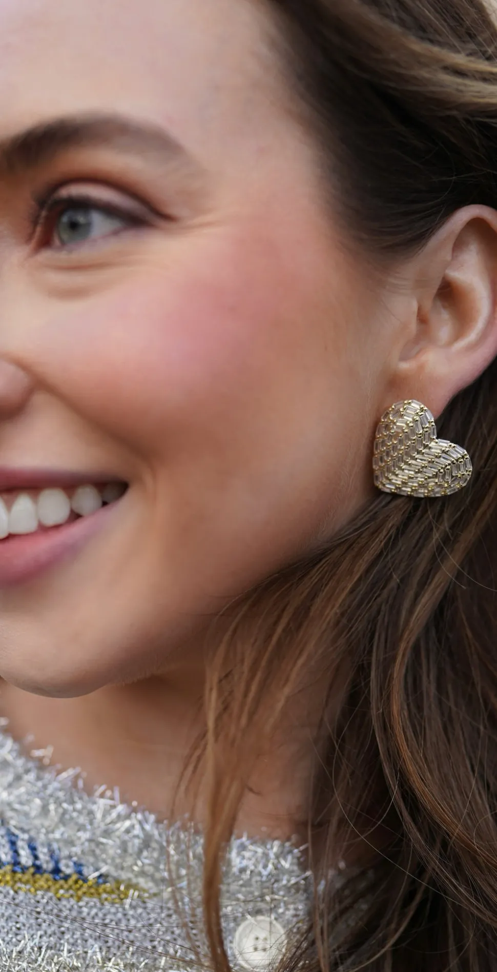 Petite Embellished Cœur Studs