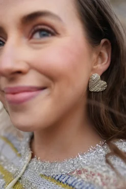 Petite Embellished Cœur Studs