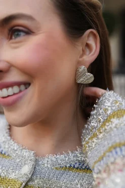 Petite Embellished Cœur Studs