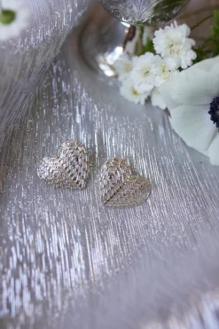 Petite Embellished Cœur Studs