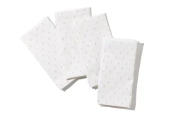 Petite Flower Garden Napkins in White, Set of 4