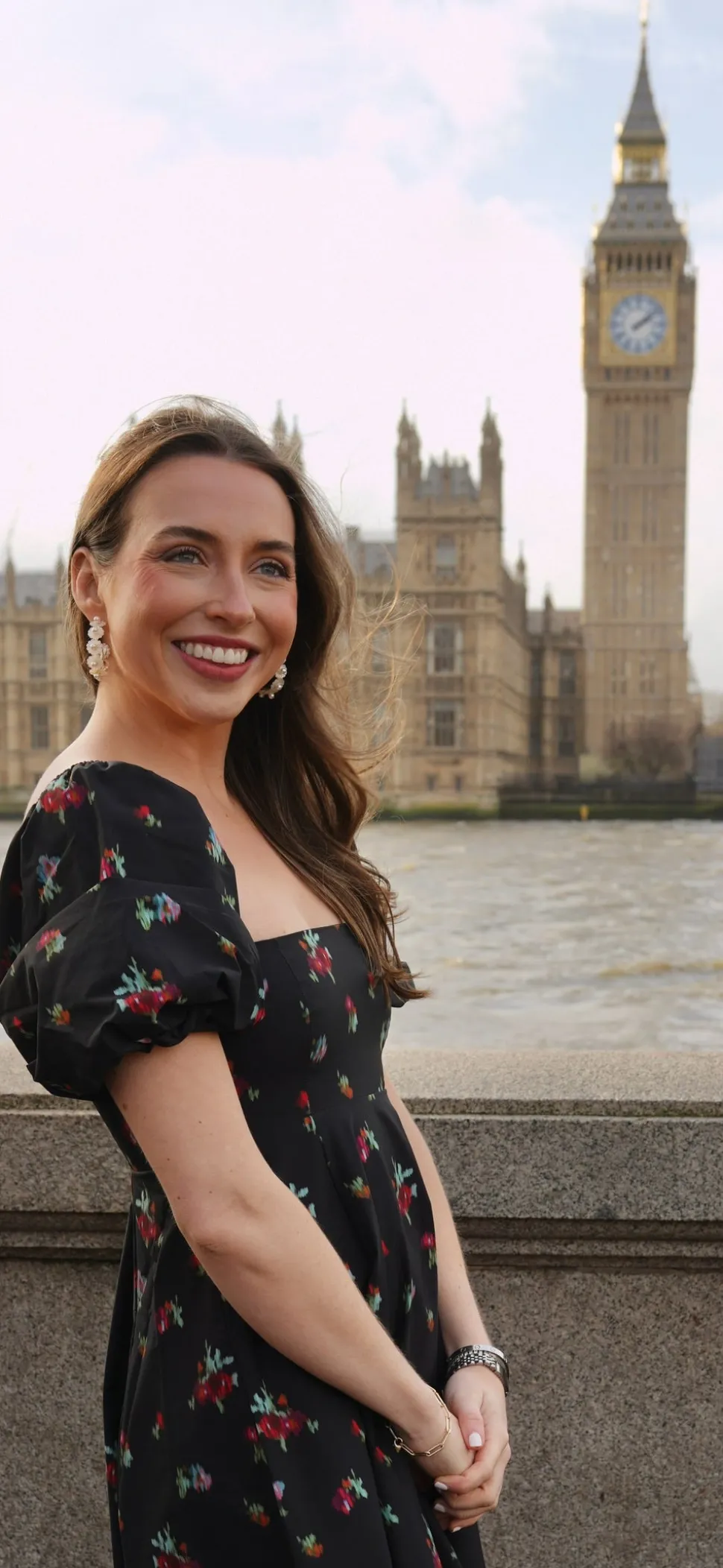 Petite Mother Of Pearl Wildflower Hoops
