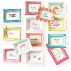 Petite Wise Saying Tray in Gift Box, Set of 12